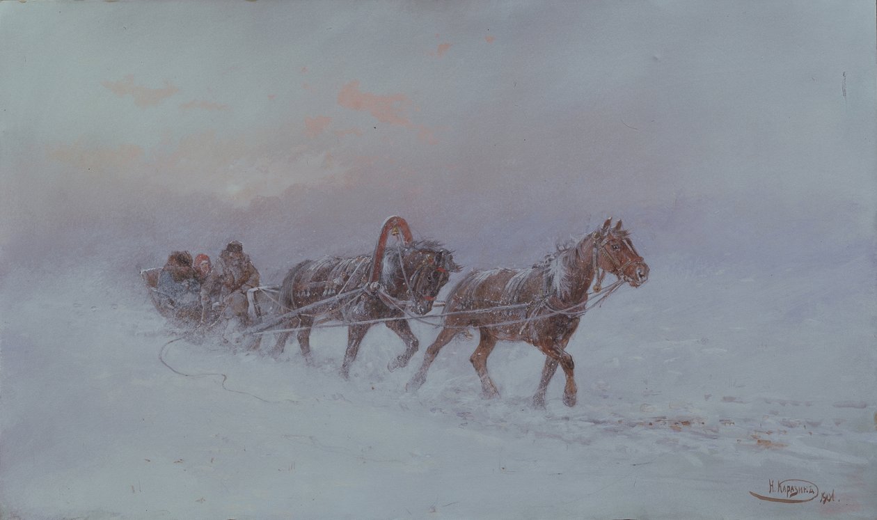 Kar fırtınası, 1901 by Nikolai Nikolayevich Karasin