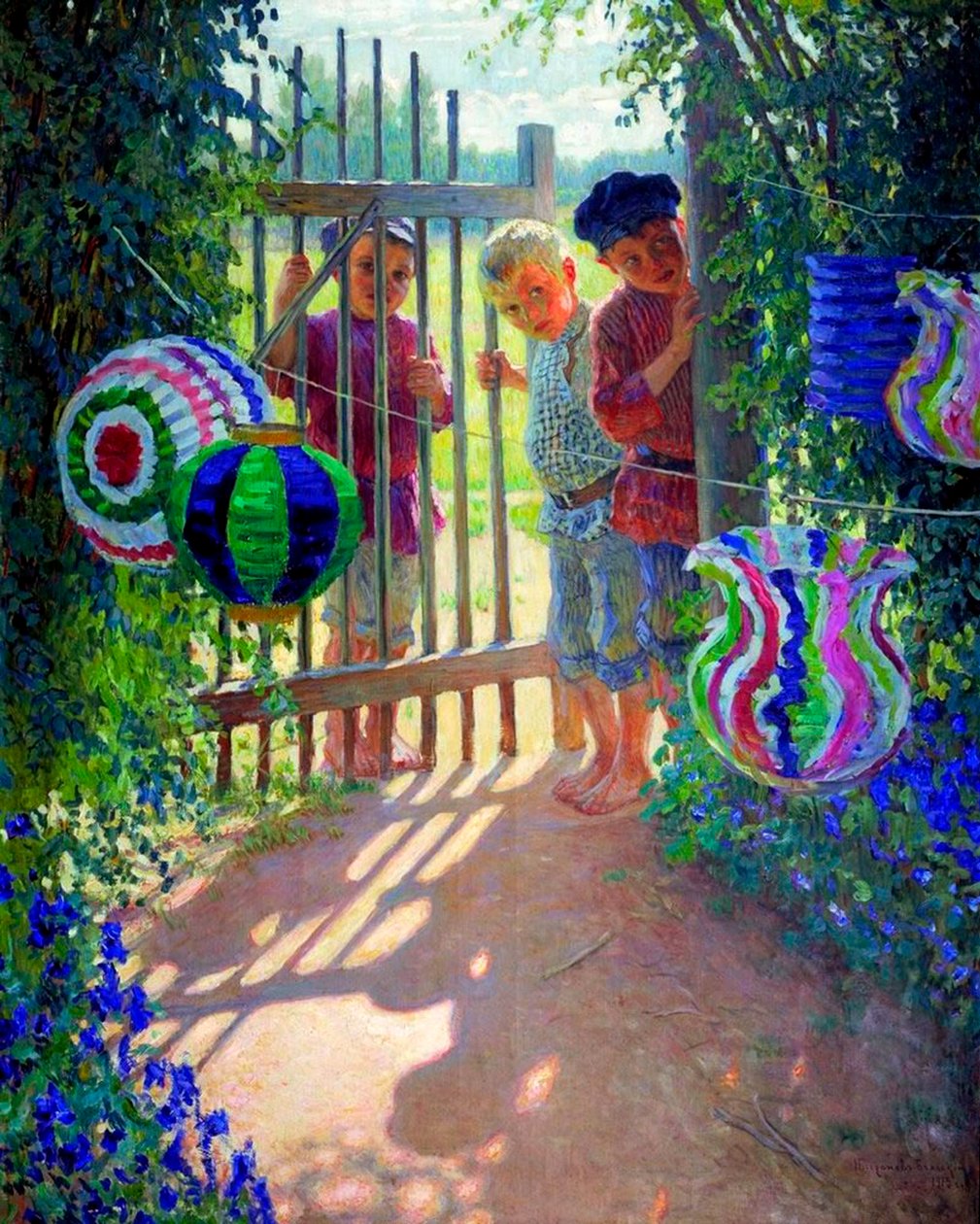 Ziyaretçiler, 1913. by Nikolai Petrovich Bogdanov Belsky