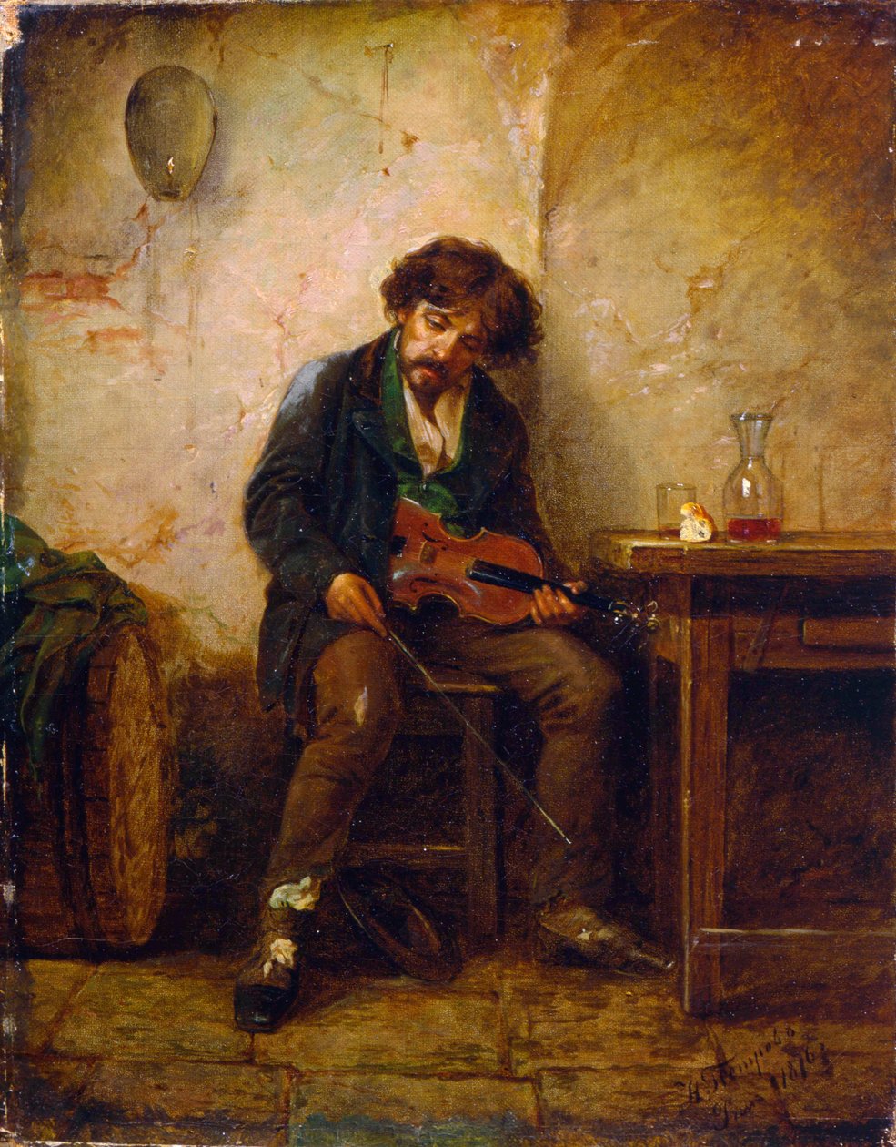 "Bir Müzisyen", 1876. by Nikolai Petrovich Petrov