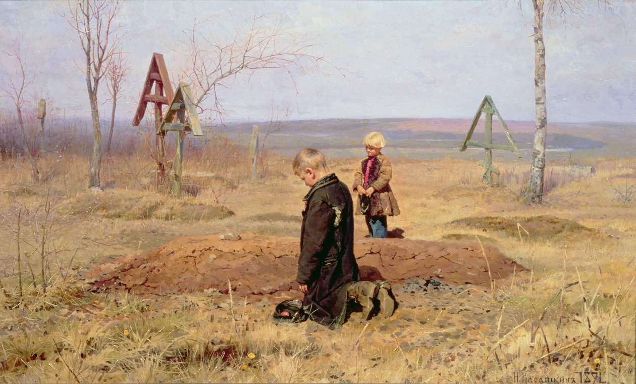 Yetimler, 1891 by Nikolaj Alekseevich Kasatkin