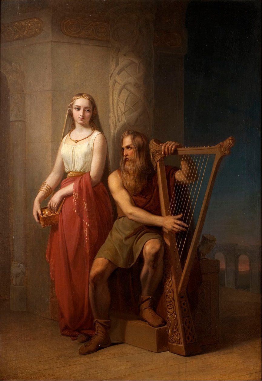 Idun ve Brage by Nils Blommer