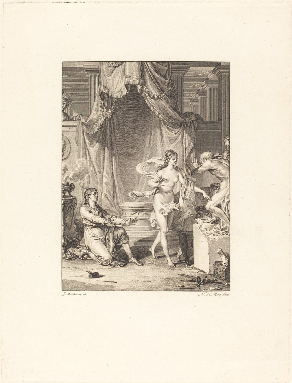 Pigmalion by Noël Le Mire after Jean Michel Moreau