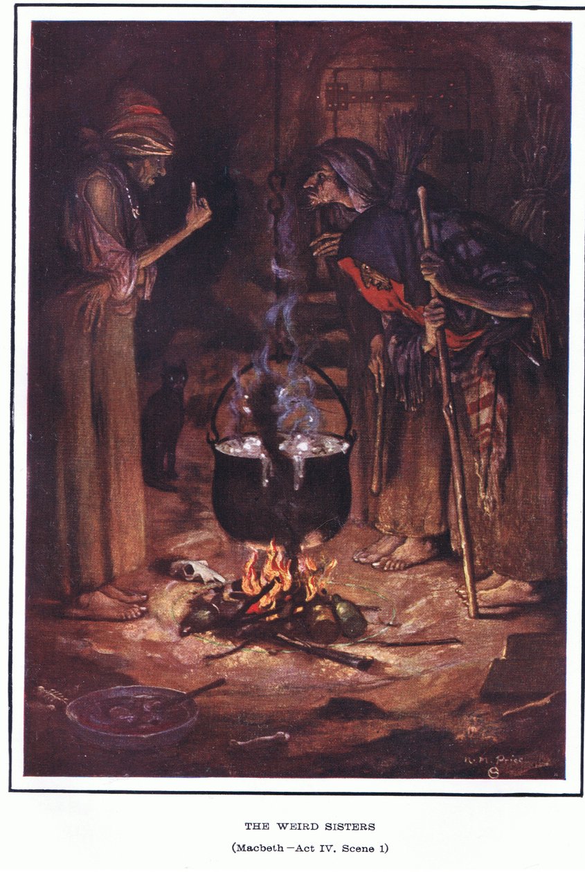 Garip kız kardeşler (MacBeth) by Norman Mills Price