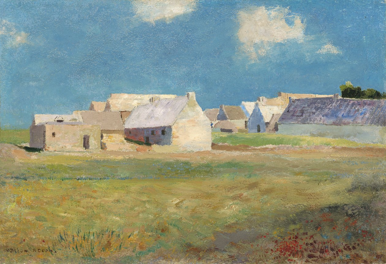 Breton Köyü, 1890 dolayları by Odilon Redon