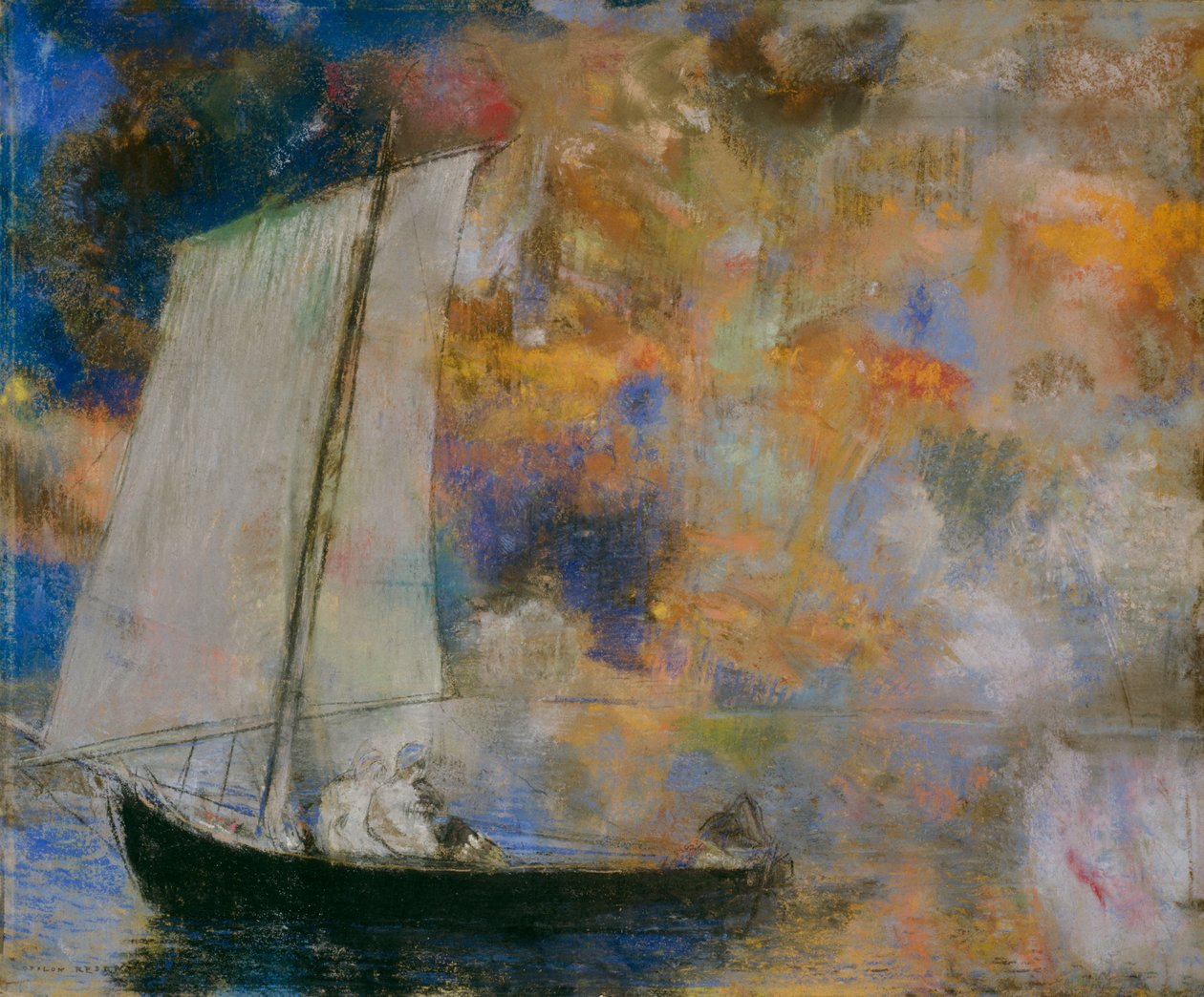 çiçek bulutları by Odilon Redon