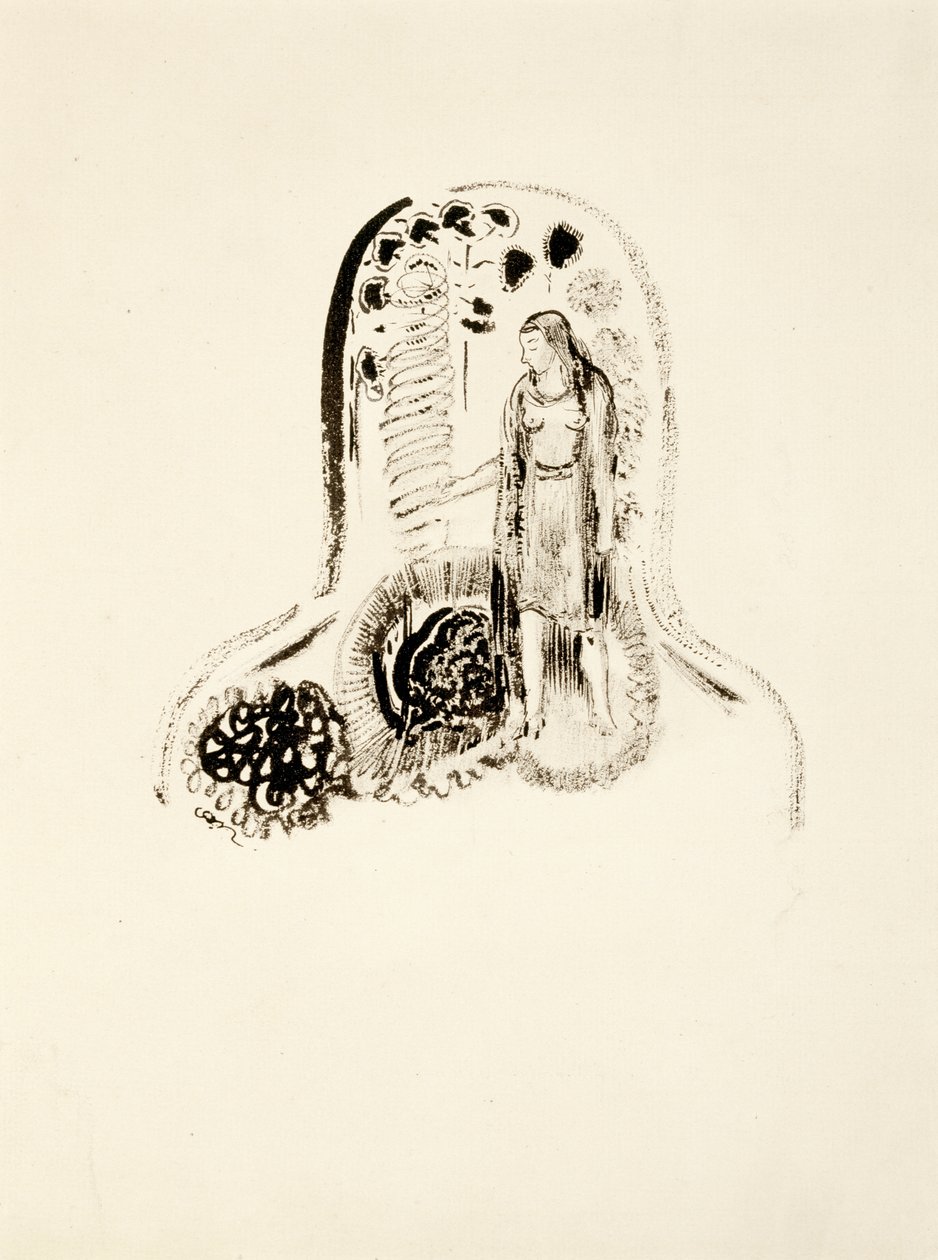 Çiçek Bahçesindeki Genç Kız, 1896-1900 by Odilon Redon