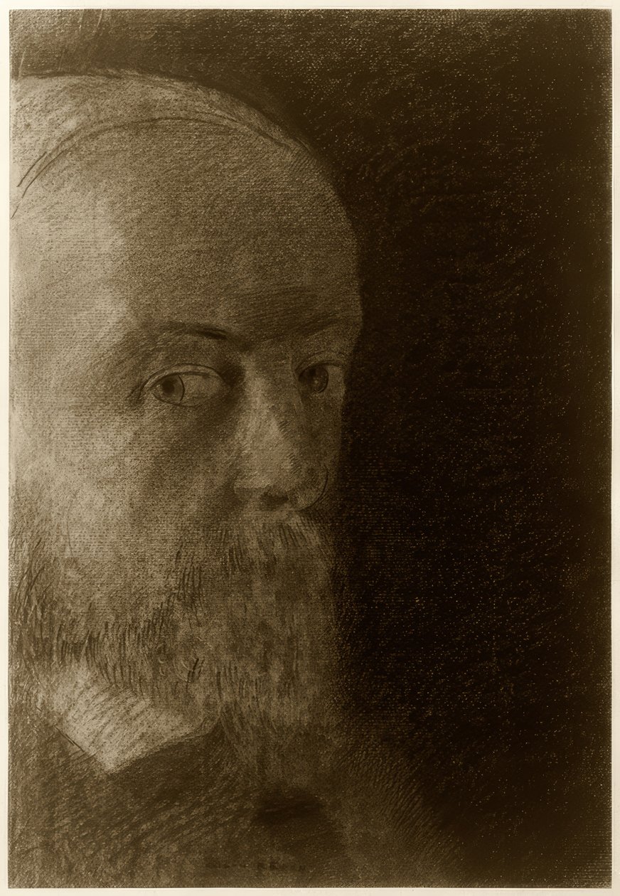 Baş / otoportre by Odilon Redon