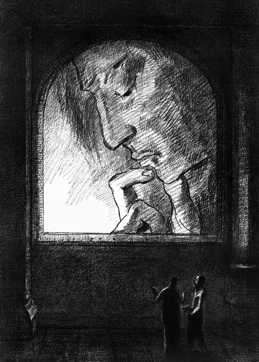 Lumiere, 1893 taş by Odilon Redon