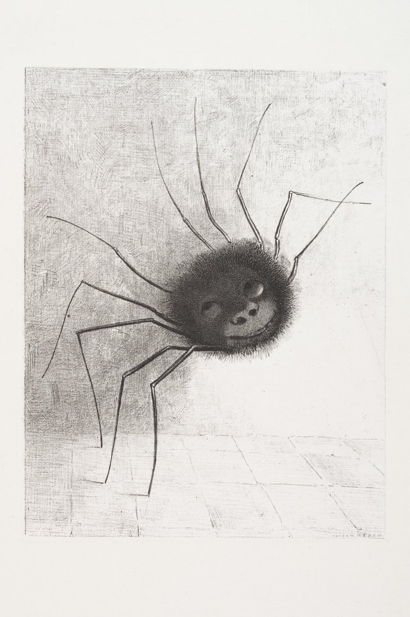 Gülen Örümcek, c.1881 by Odilon Redon