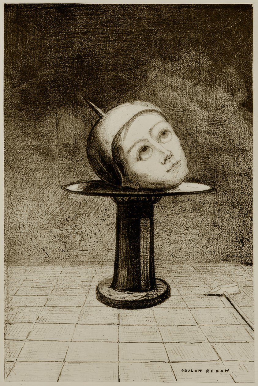 kabuk üzerinde by Odilon Redon