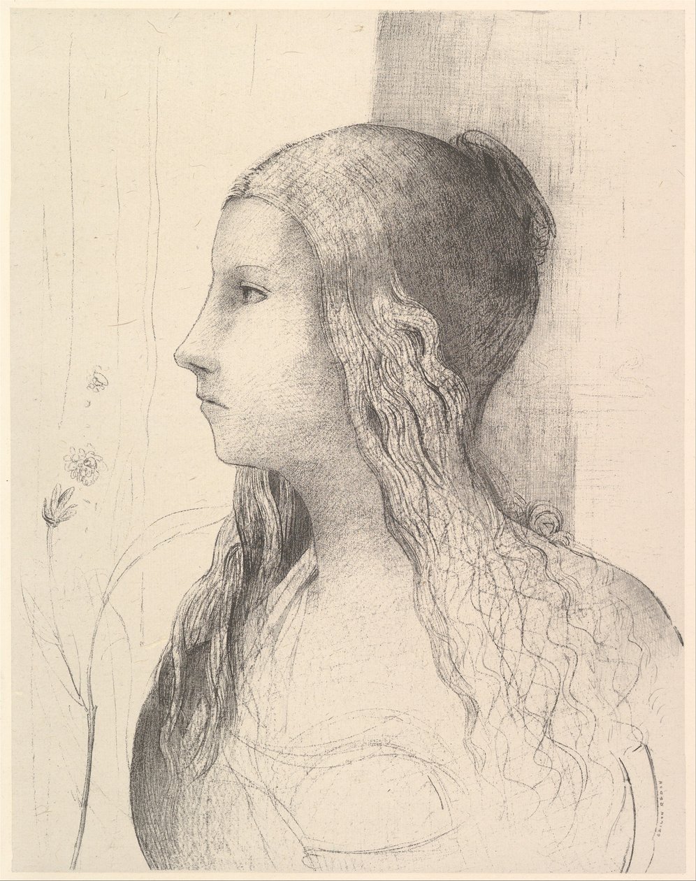 Brunnhilde Tanrıların Alacakaranlığı, 1894. by Odilon Redon