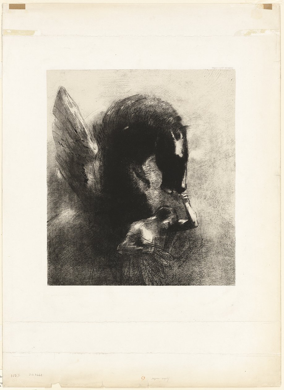 tutsak pegasus by Odilon Redon