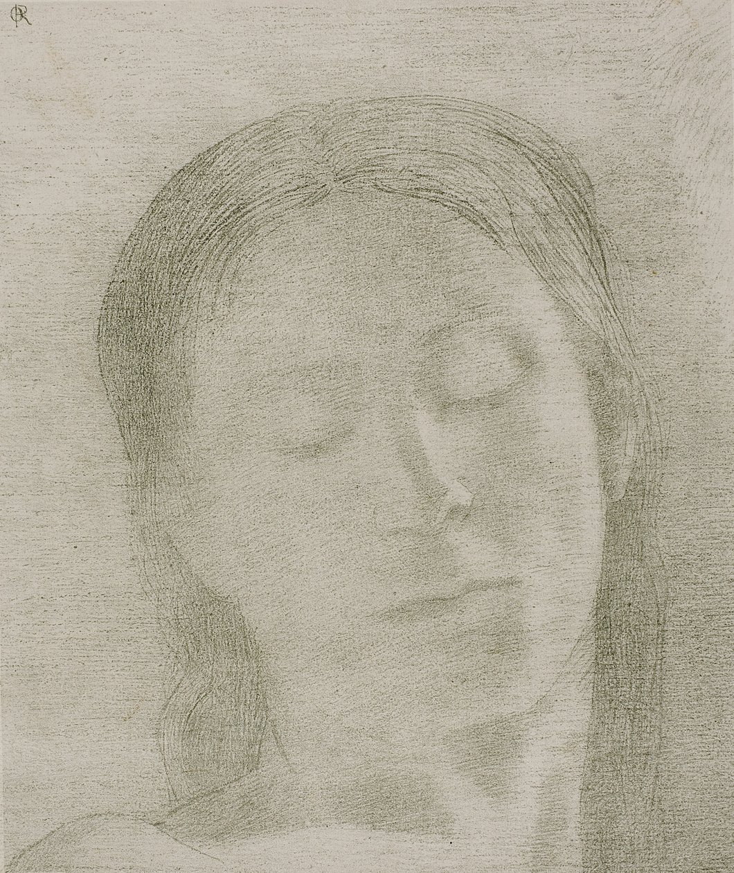 Kapalı Gözler, 1890 by Odilon Redon