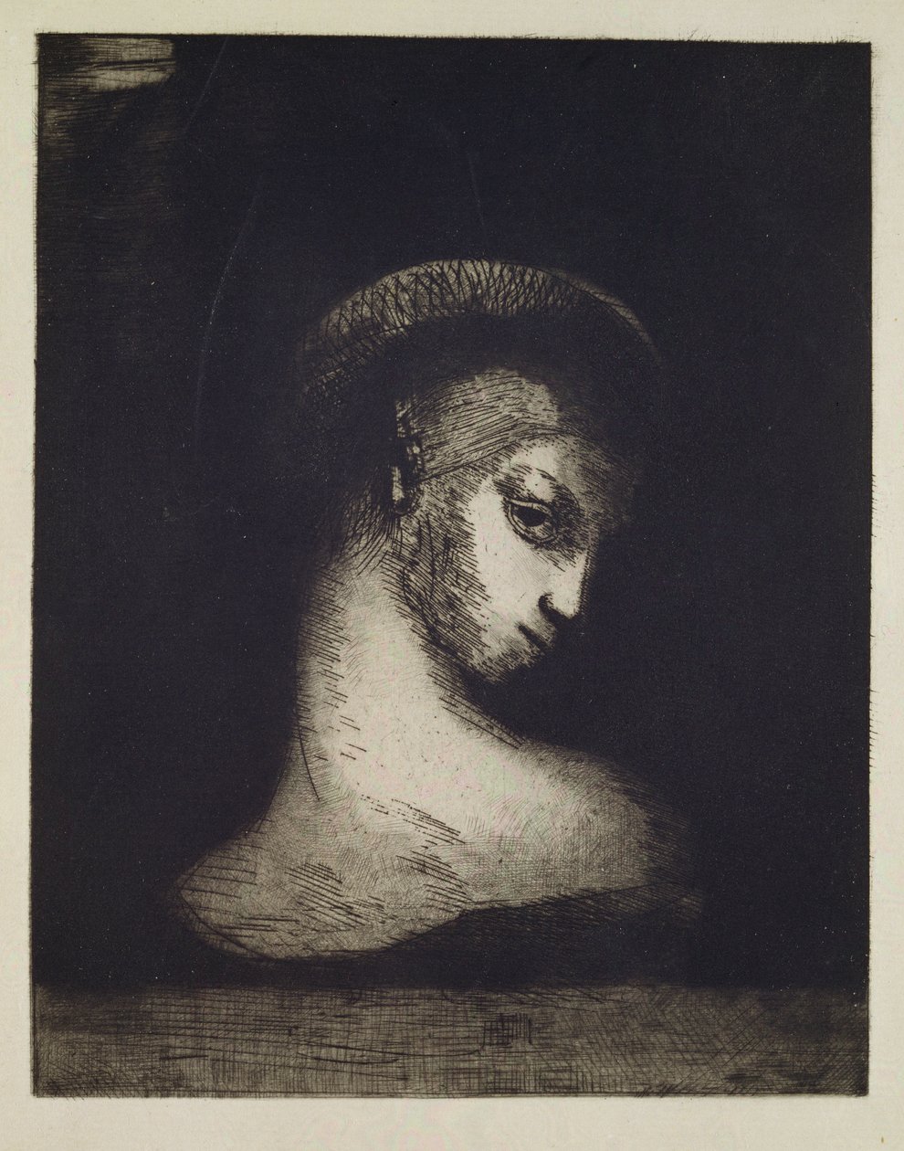 kadın kafa by Odilon Redon