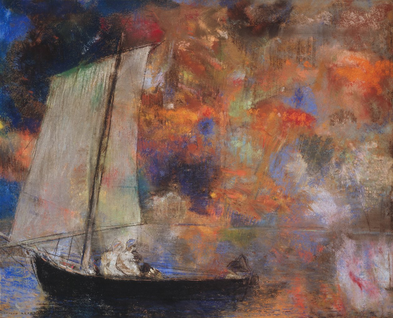 çiçek bulutları by Odilon Redon