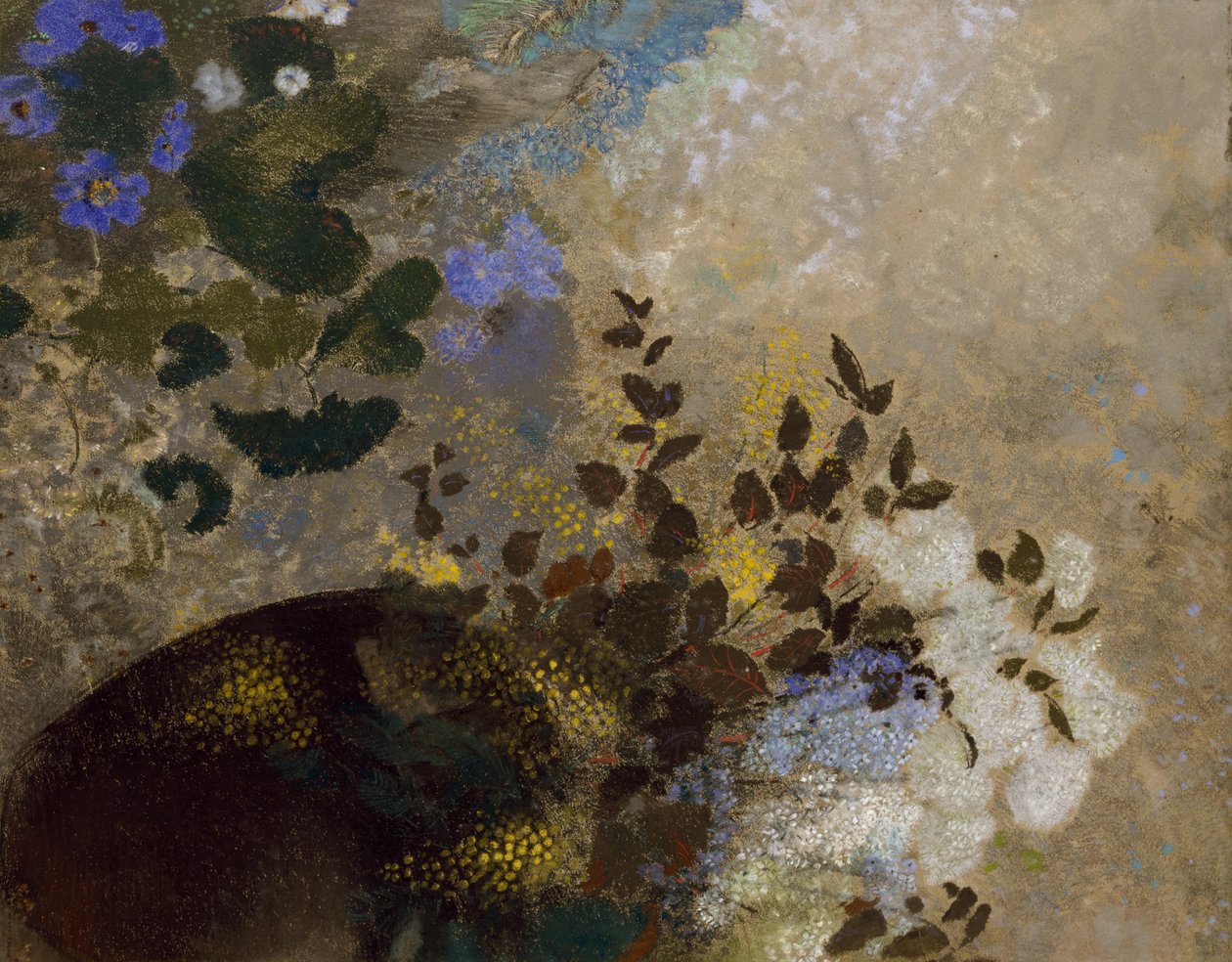 Siyah Vazoda Çiçekler, c.1909-10 by Odilon Redon