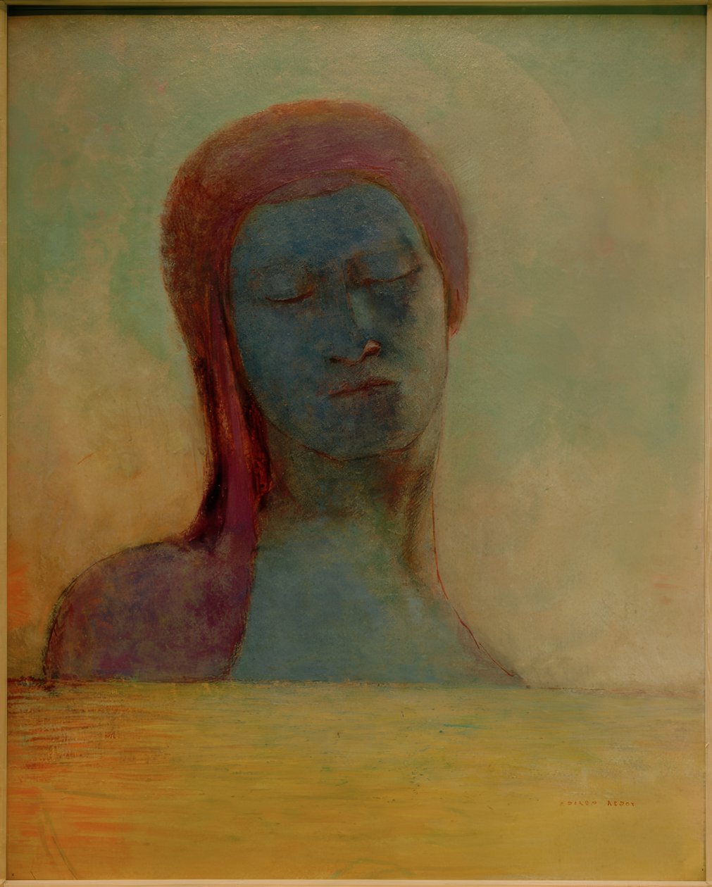 Kapalı gözler by Odilon Redon