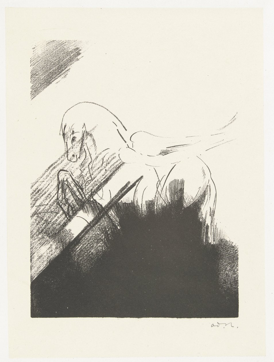 kanatlı at cheval ailesi by Odilon Redon