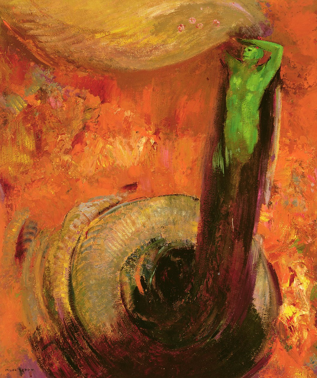 Yeşil Ölüm, c.1905 by Odilon Redon
