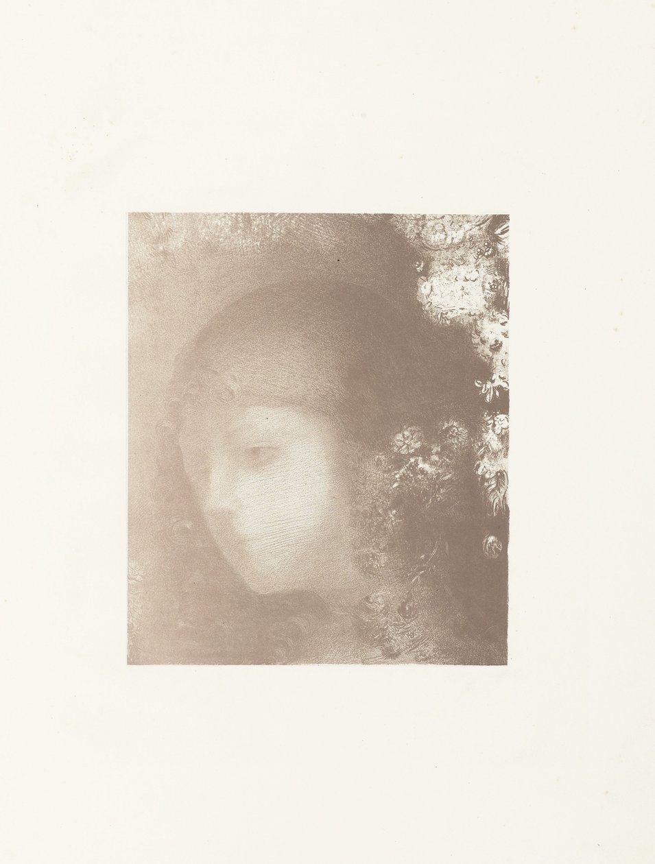 Kinderhoofd bloemen ile tanıştı Çocuğun kafası çiçeklerle by Odilon Redon