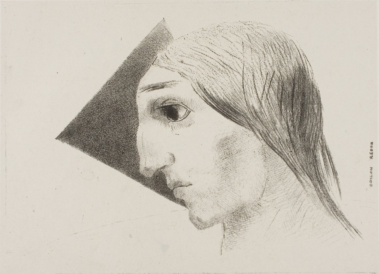 Madness, To Edgar Poe'dan altıncı plaka by Odilon Redon