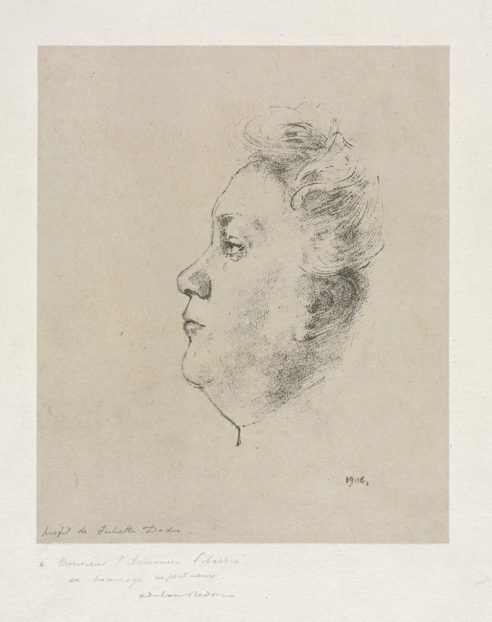 Bayan Juliette Dodu, 1904. by Odilon Redon
