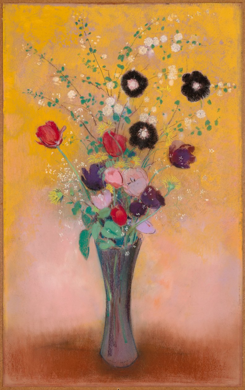 Çiçek vazosu by Odilon Redon