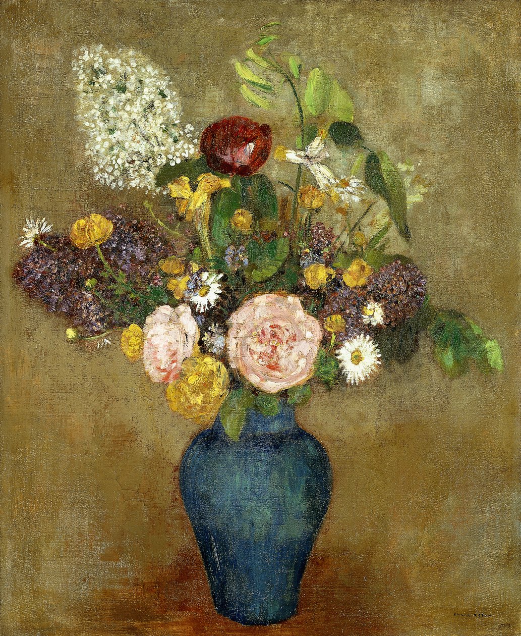Çiçek vazosu; Çiçek vazosu, by Odilon Redon
