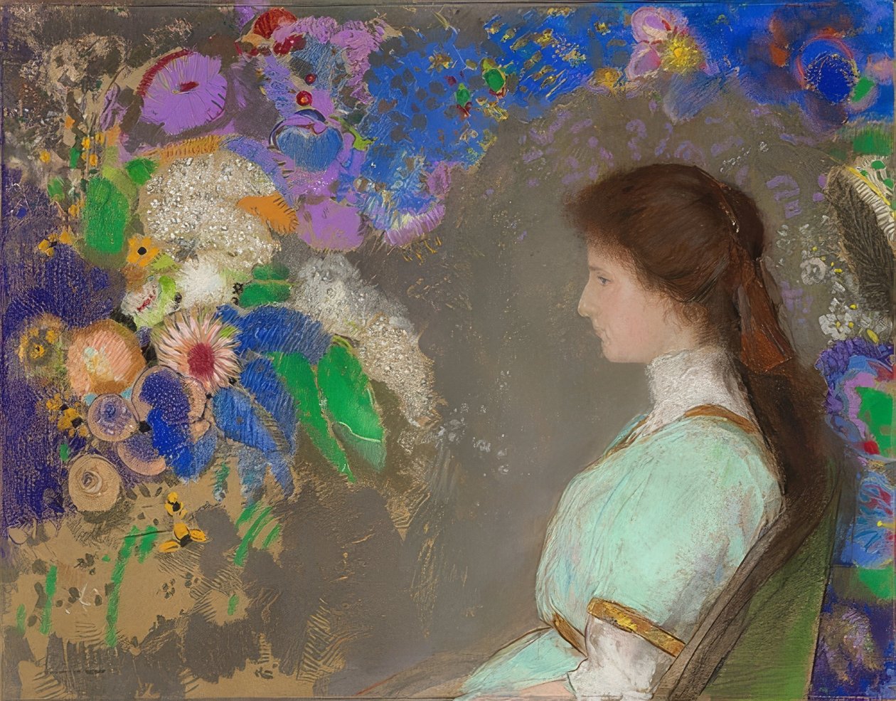 Violette Heymann. 1910 by Odilon Redon