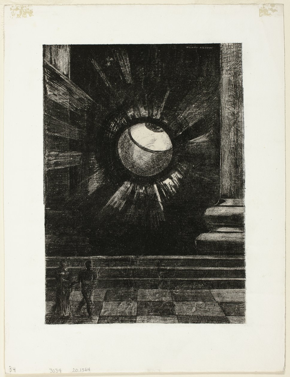 Vizyon, In Dreams'den sekizinci plaka by Odilon Redon