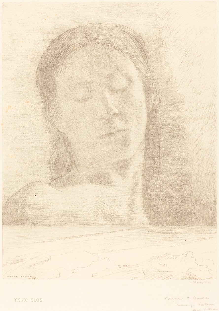 Yeux Clos (Kapalı Gözler) by Odilon Redon