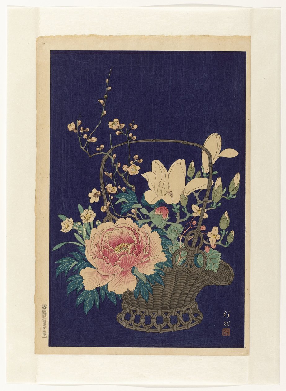 Bambu Çiçek Sepeti by Ohara Koson