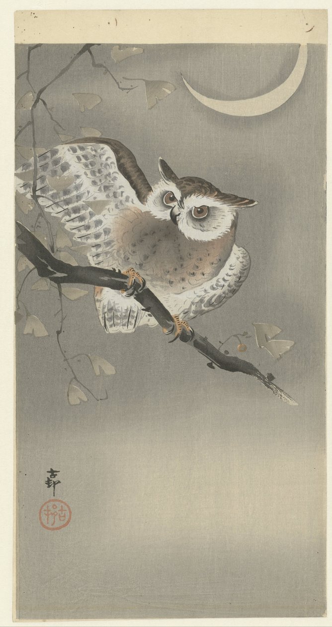 Kolondan sonra su l üyesi gümüş k by Ohara Koson