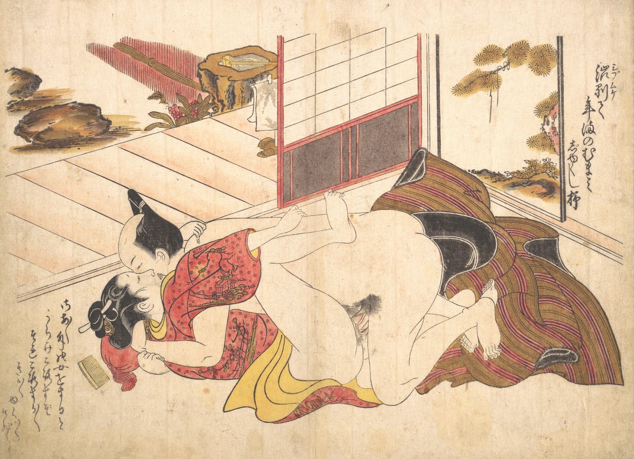 Yatak Odası Sahnesi, ca. 1739., yaklaşık 1739. by Okumura Masanobu