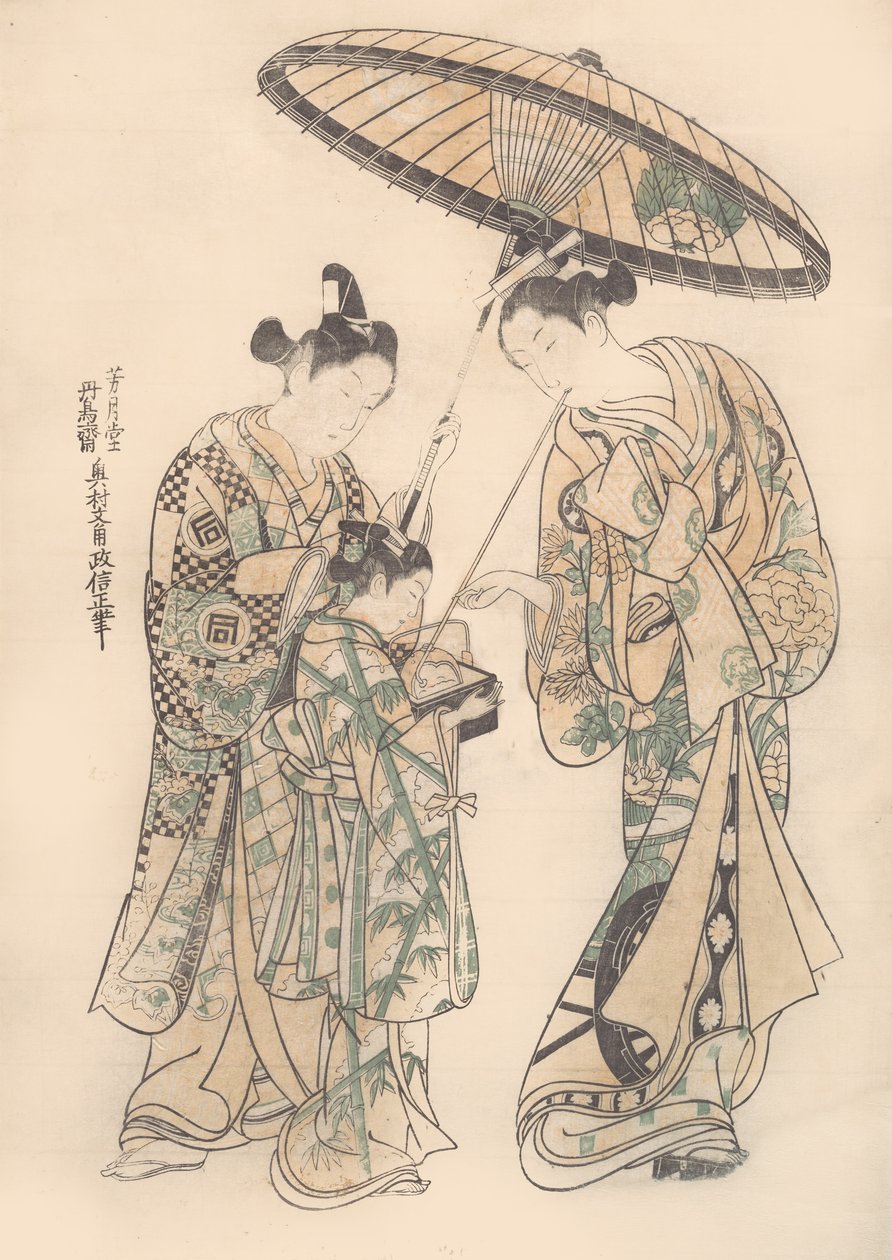 İki Figür. by Okumura Masanobu