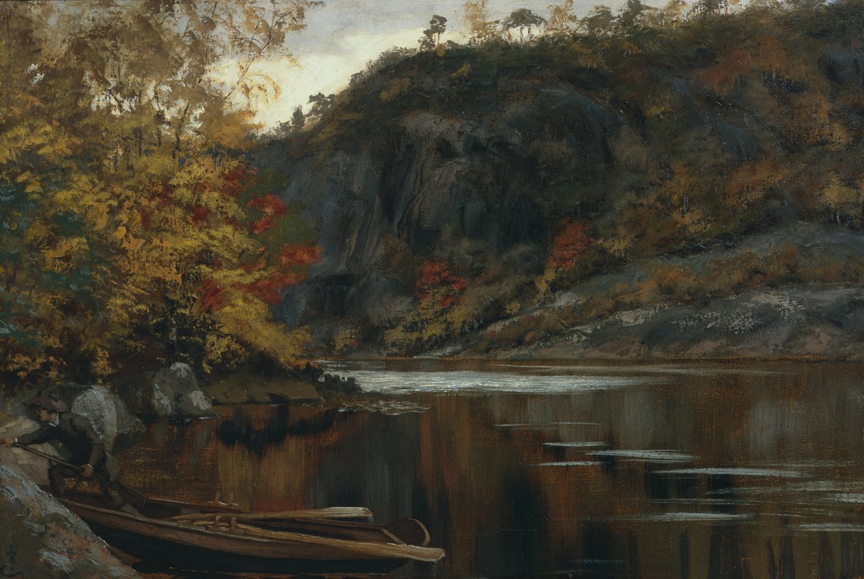 Holskaukilen Manzara (tuval üzerine yağlı boya) by Olaf Isaachsen