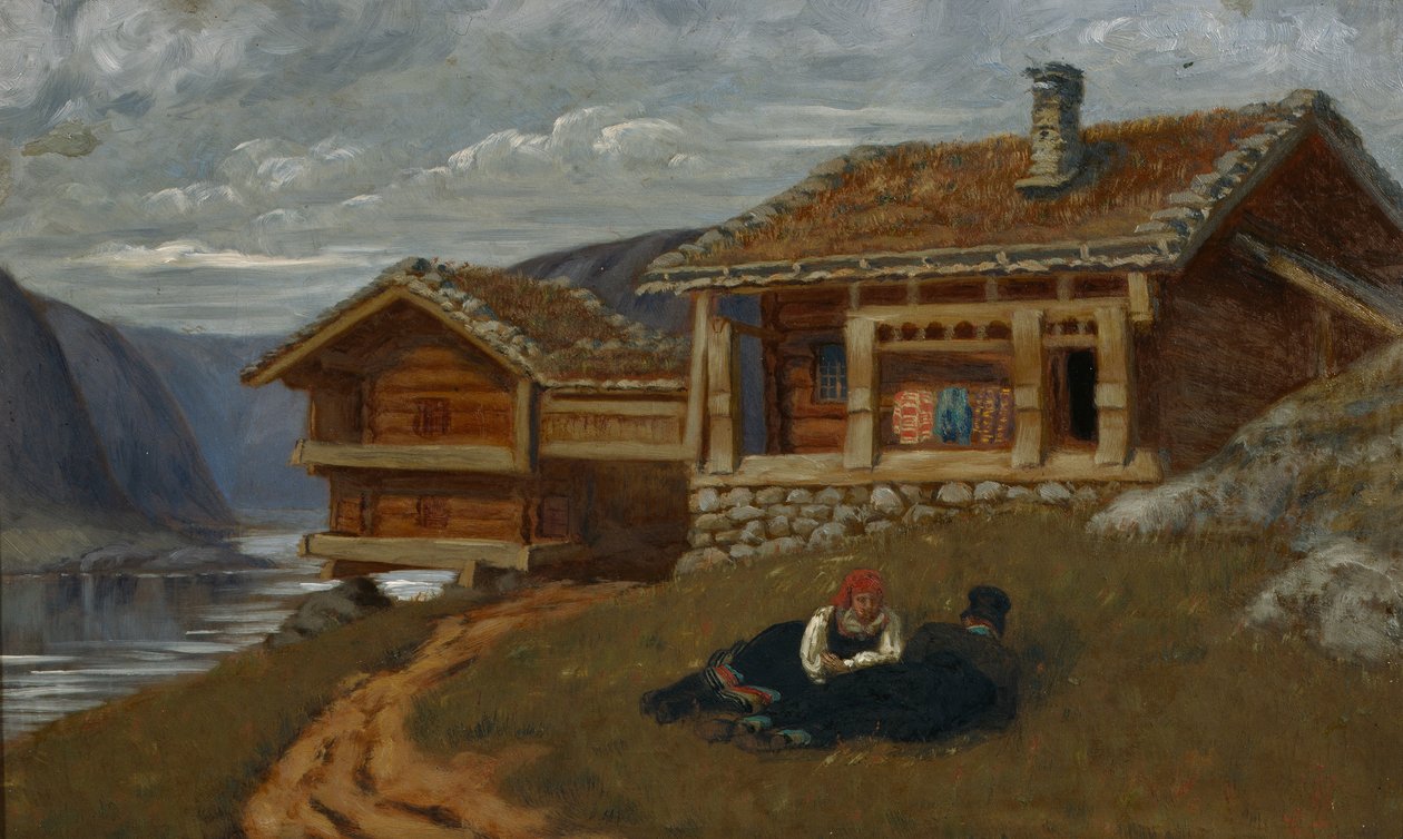 Setesdal (tuval üzerine yağlı boya) by Olaf Isaachsen
