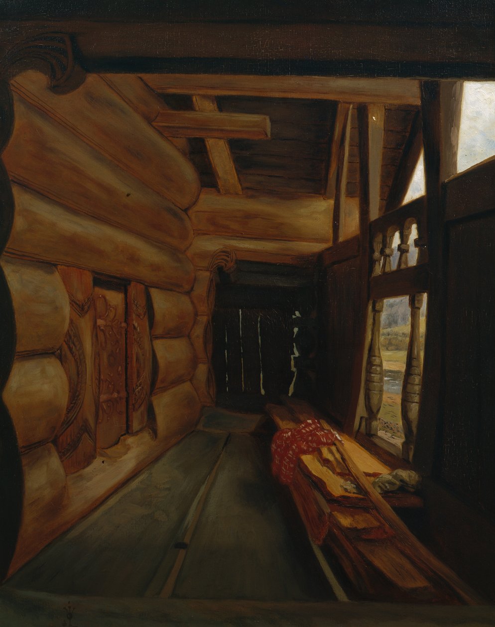 Setesdal İç (tuval üzerine yağlı boya) by Olaf Isaachsen