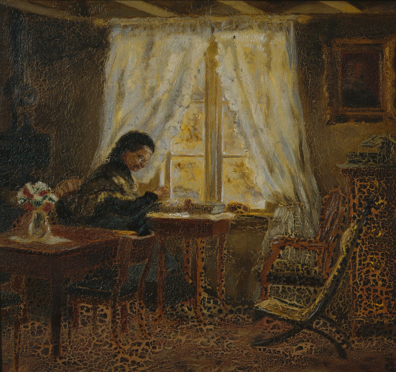 Sanatçının Annesi Holskogen (tuval üzerine yağlı boya) by Olaf Isaachsen