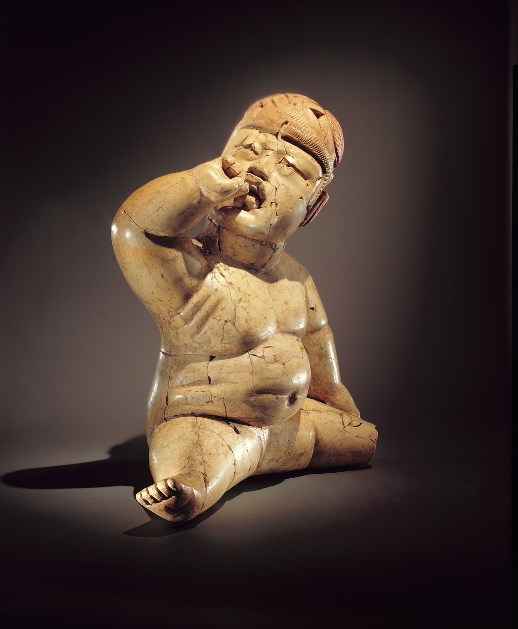 Bebek figürü (seramik, zinober ve kırmızı aşı boyası) by Olmec