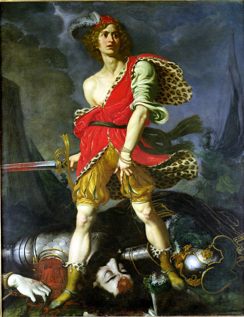 David ve Goliath (tuval üzerine yağlı boya) by Onorio Marinari