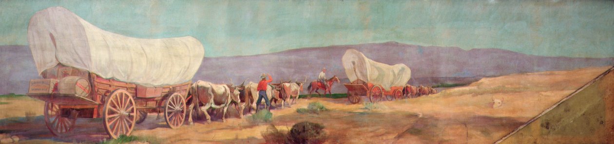 Anheuser-Busch Vagon Treni (tuval üzerine yağlıboya) by Oscar Edward Berninghaus