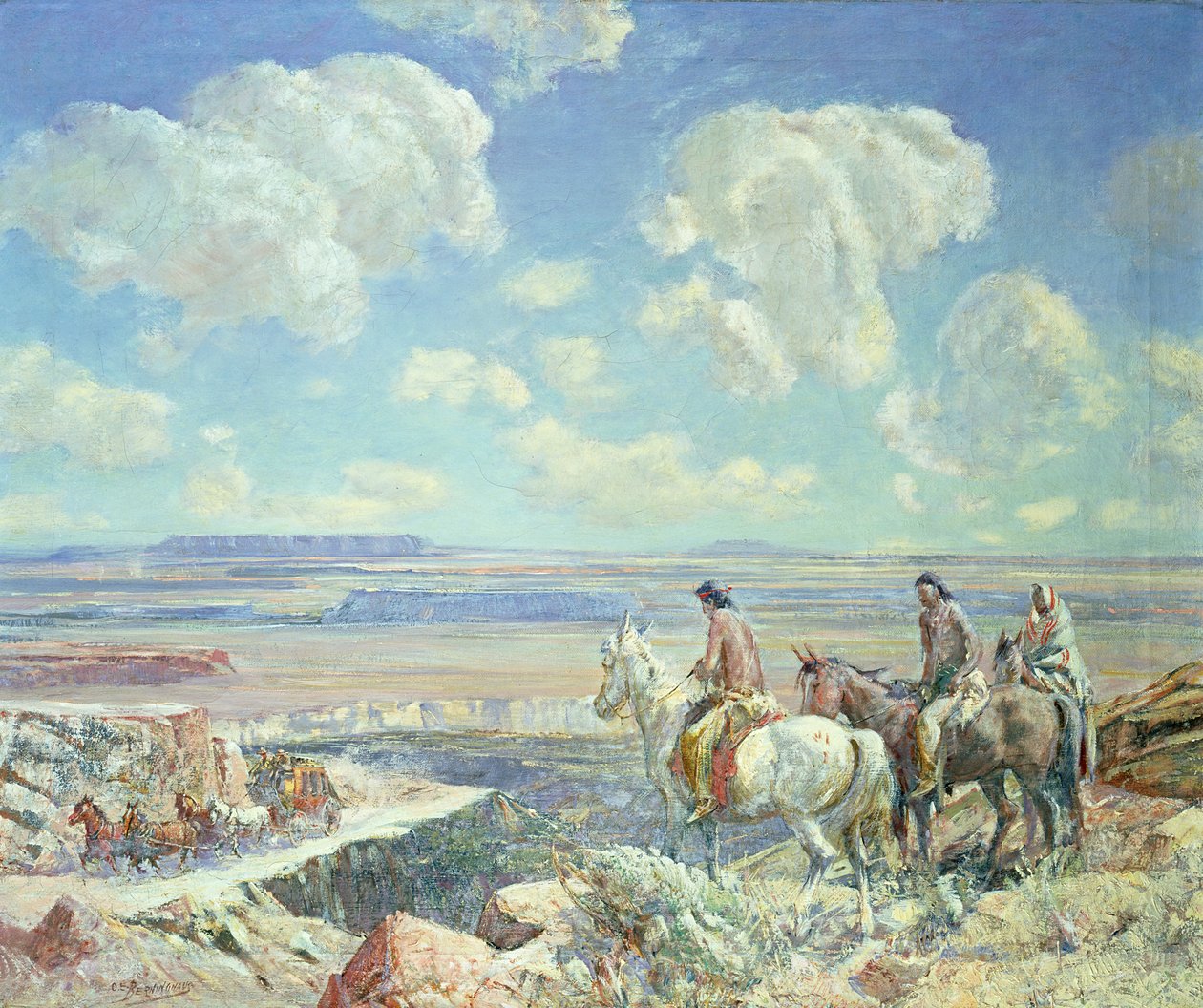 Kızılderili Saati (tuval üzerine yağlıboya) by Oscar Edward Berninghaus