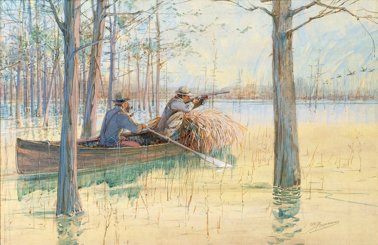 Ördek Avcıları by Oscar Edward Berninghaus