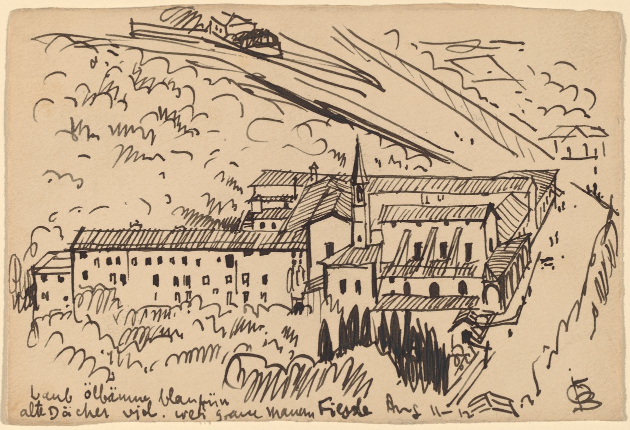 Fiesole, S. Domenico Manastırı by Oscar F. Bluemner