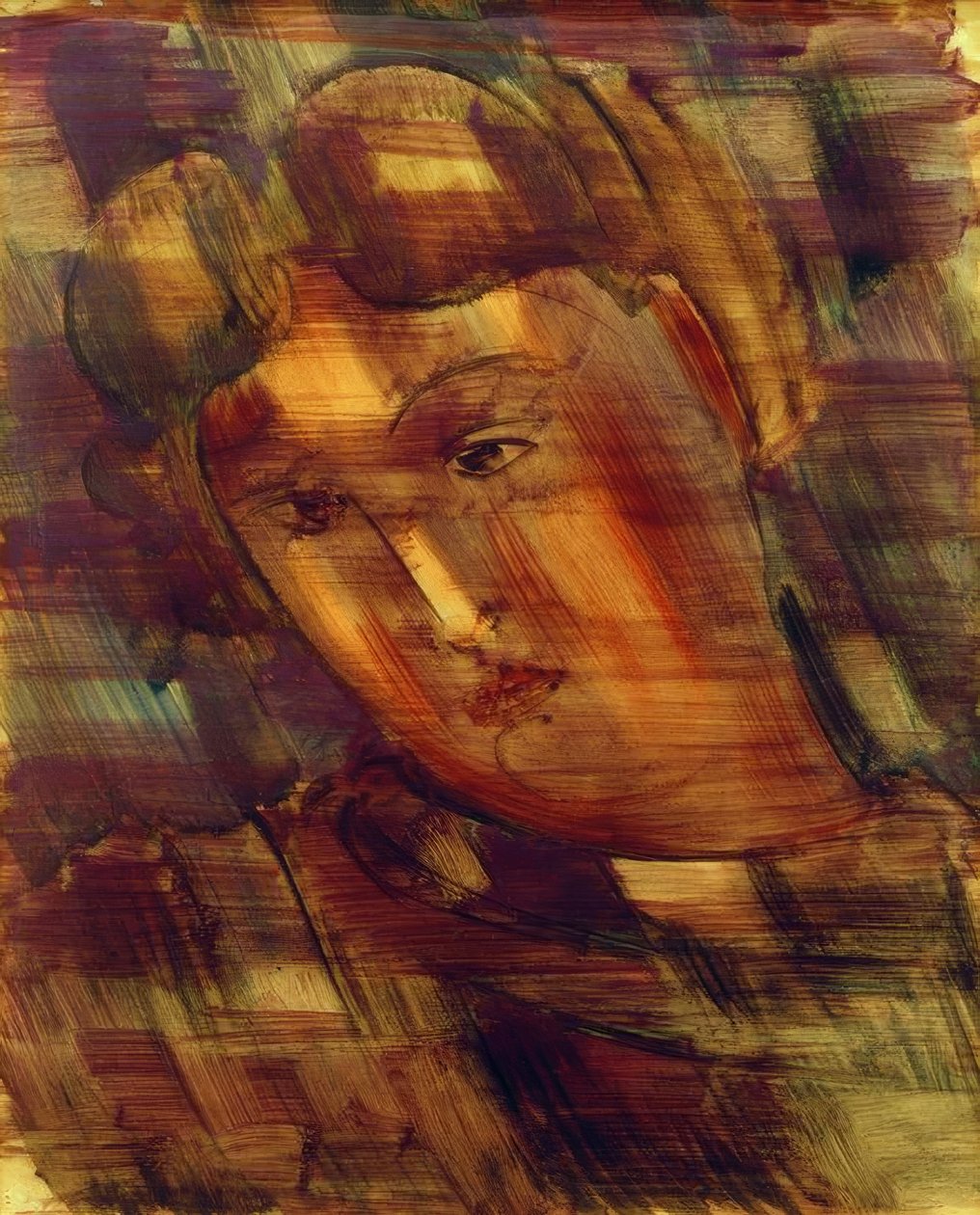 Küçük kafa sola eğik by Oskar Schlemmer