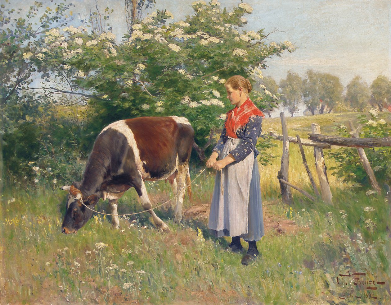 Sütçü Kız, 1892 by Oskar Frenzel