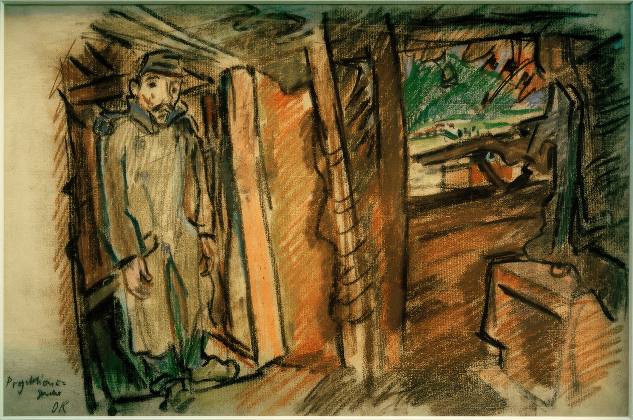 Kapalı konumda projeksiyon tüfeği by Oskar Kokoschka
