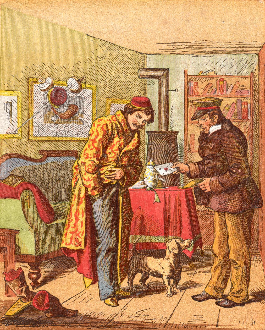 Mektup teslimatı için ödeme, c1870 by Oskar Pletsch