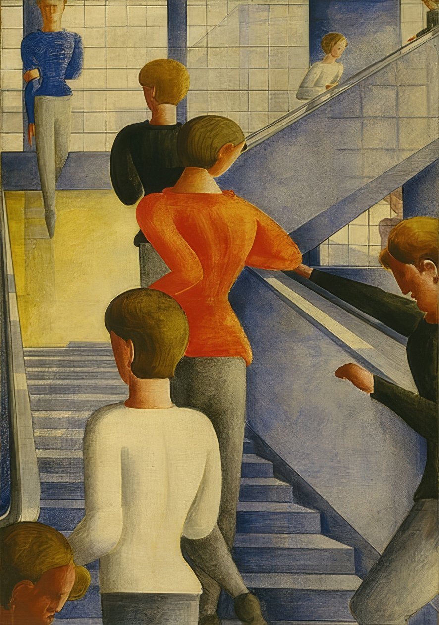 Bauhaus merdivenleri. 1932 by Oskar Schlemmer